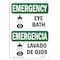 Signmission Safety Sign, OSHA EMERGENCY, 7" Height, Eye Bath, Landscape, OS-EM-D-L-10315 OS-EM-D-710-L-10315 - alternate 1